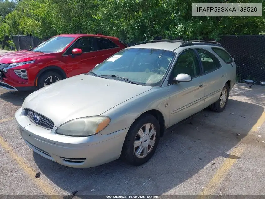 2004 Ford Taurus Sel VIN: 1FAFP59SX4A139520 Lot: 42699432