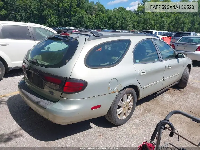 2004 Ford Taurus Sel VIN: 1FAFP59SX4A139520 Lot: 42699432