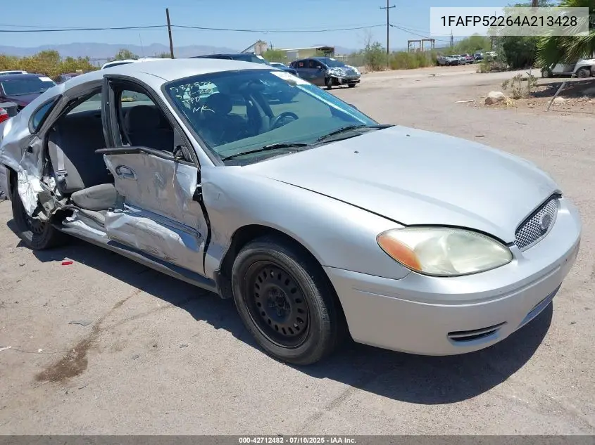 2004 Ford Taurus Lx VIN: 1FAFP52264A213428 Lot: 42712482