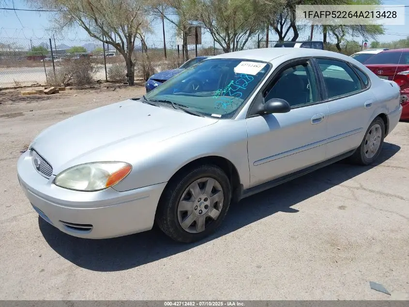 2004 Ford Taurus Lx VIN: 1FAFP52264A213428 Lot: 42712482