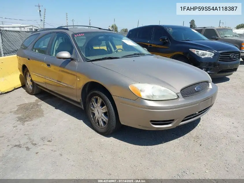 1fahp59s54a118387 1FAHP59S54A118387 2004 Ford Taurus Sel