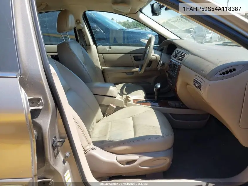 1fahp59s54a118387 1FAHP59S54A118387 2004 Ford Taurus Sel