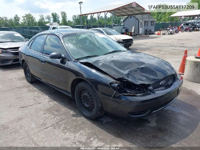 2005 Ford Taurus Se VIN: 1FAFP53U55A117209 Lot: 42204323