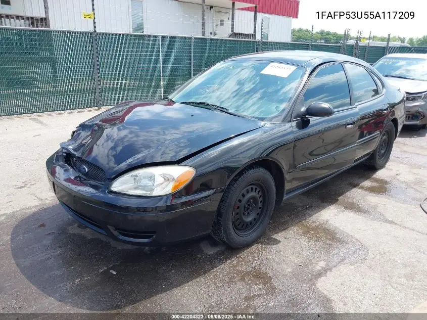 2005 Ford Taurus Se VIN: 1FAFP53U55A117209 Lot: 42204323