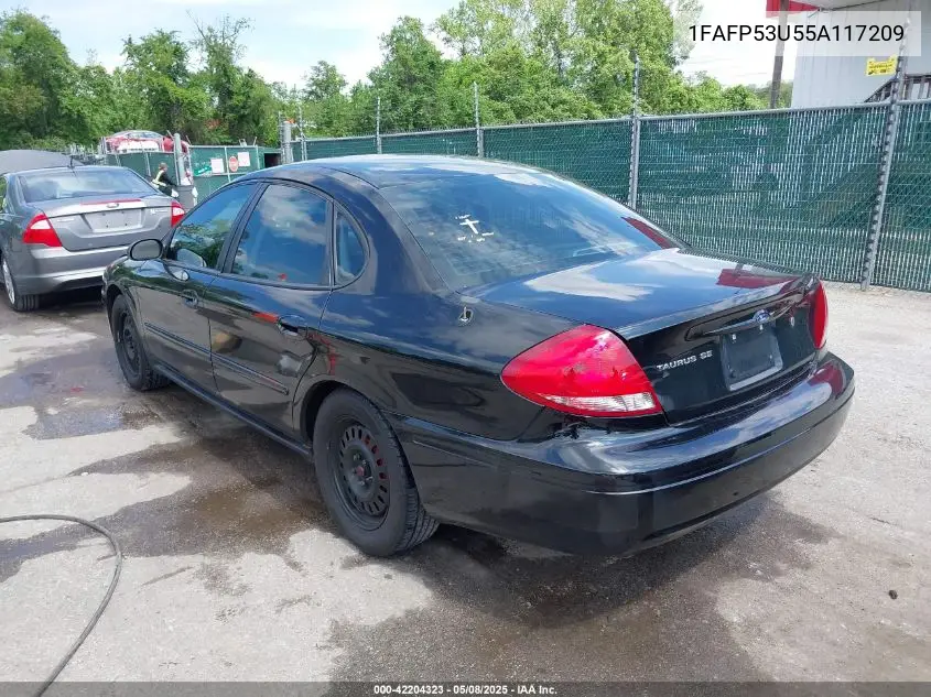 2005 Ford Taurus Se VIN: 1FAFP53U55A117209 Lot: 42204323