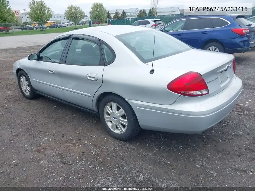 2005 Ford Taurus Sel VIN: 1FAFP56245A233415 Lot: 42225619