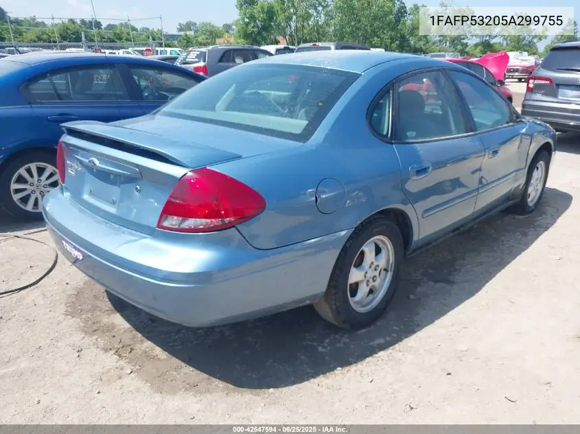 2005 Ford Taurus Se VIN: 1FAFP53205A299755 Lot: 42547594