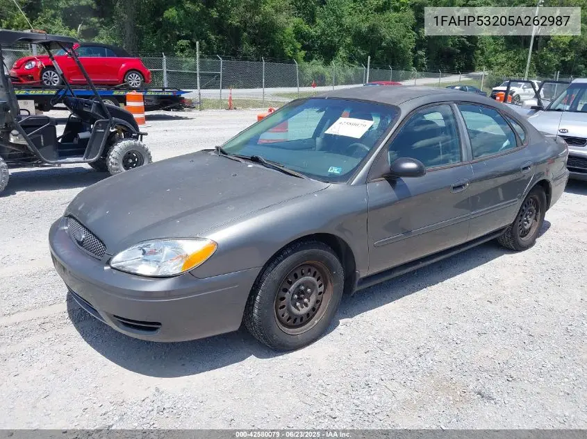 2005 Ford Taurus Se VIN: 1FAHP53205A262987 Lot: 42580079