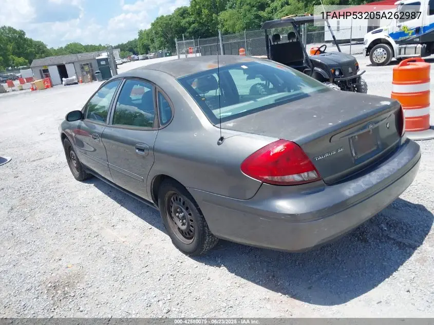 2005 Ford Taurus Se VIN: 1FAHP53205A262987 Lot: 42580079