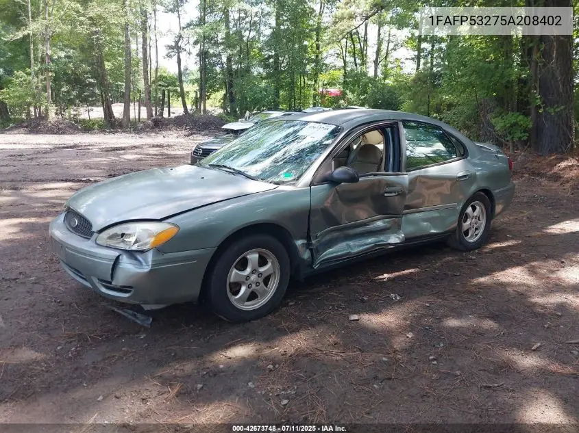 2005 Ford Taurus Se VIN: 1FAFP53275A208402 Lot: 42673748