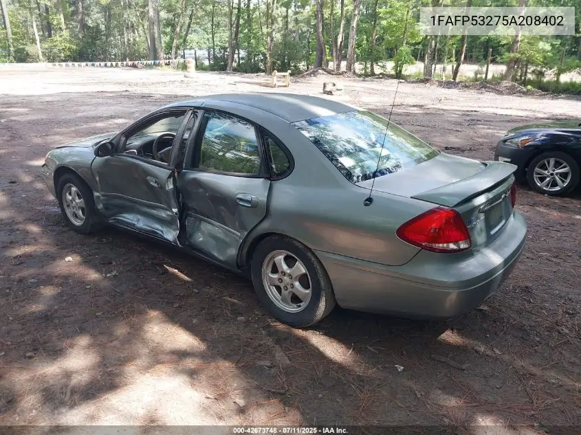 2005 Ford Taurus Se VIN: 1FAFP53275A208402 Lot: 42673748