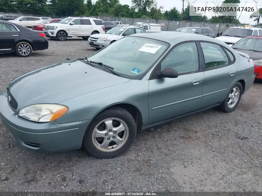 2005 Ford Taurus Se VIN: 1FAFP53205A147426 Lot: 42680977