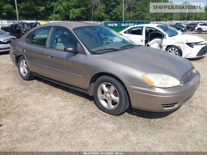 2005 Ford Taurus Se VIN: 1FAFP53U05A103816 Lot: 42704801
