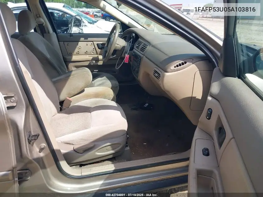 2005 Ford Taurus Se VIN: 1FAFP53U05A103816 Lot: 42704801