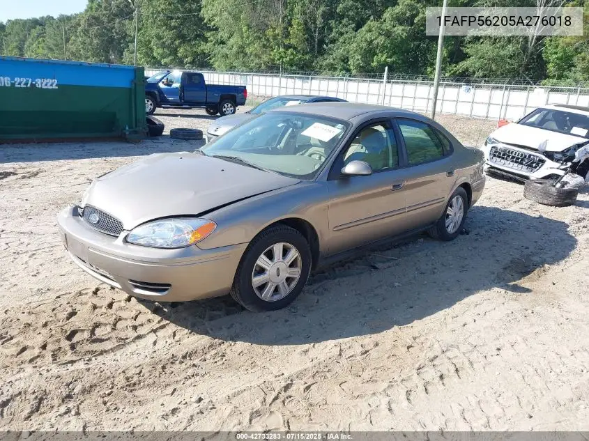 2005 Ford Taurus Sel VIN: 1FAFP56205A276018 Lot: 42733283