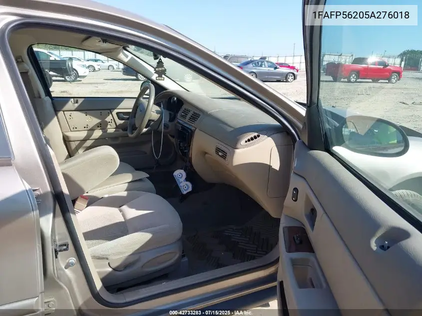 2005 Ford Taurus Sel VIN: 1FAFP56205A276018 Lot: 42733283