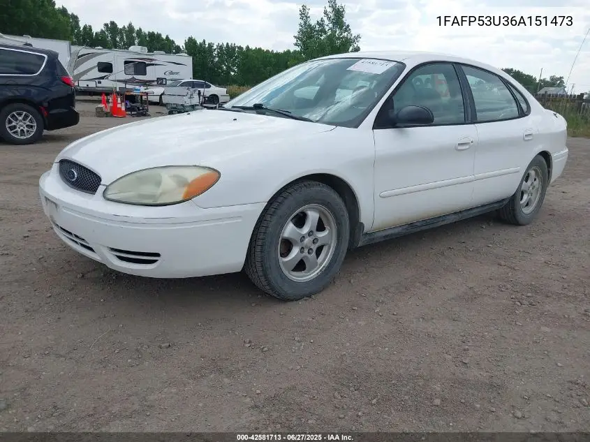 2006 Ford Taurus Se VIN: 1FAFP53U36A151473 Lot: 42581713