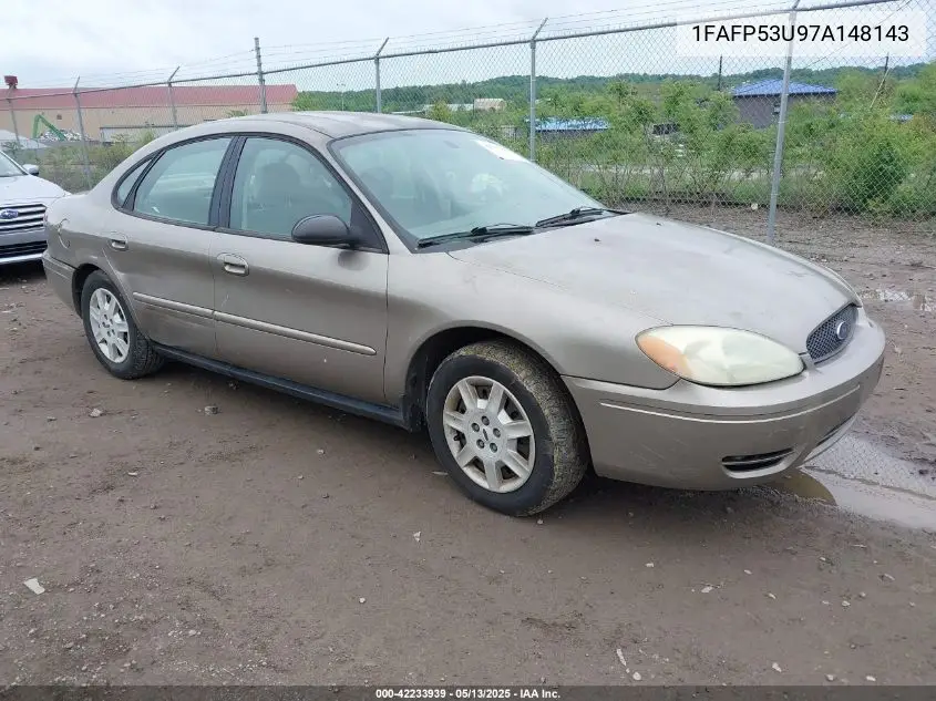 2007 Ford Taurus Se VIN: 1FAFP53U97A148143 Lot: 42233939