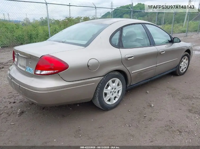 2007 Ford Taurus Se VIN: 1FAFP53U97A148143 Lot: 42233939