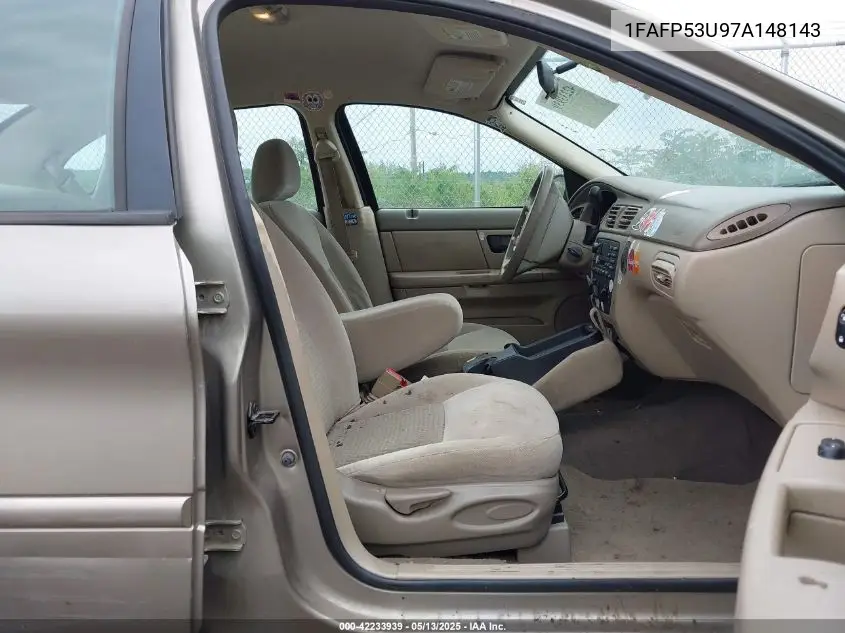 2007 Ford Taurus Se VIN: 1FAFP53U97A148143 Lot: 42233939