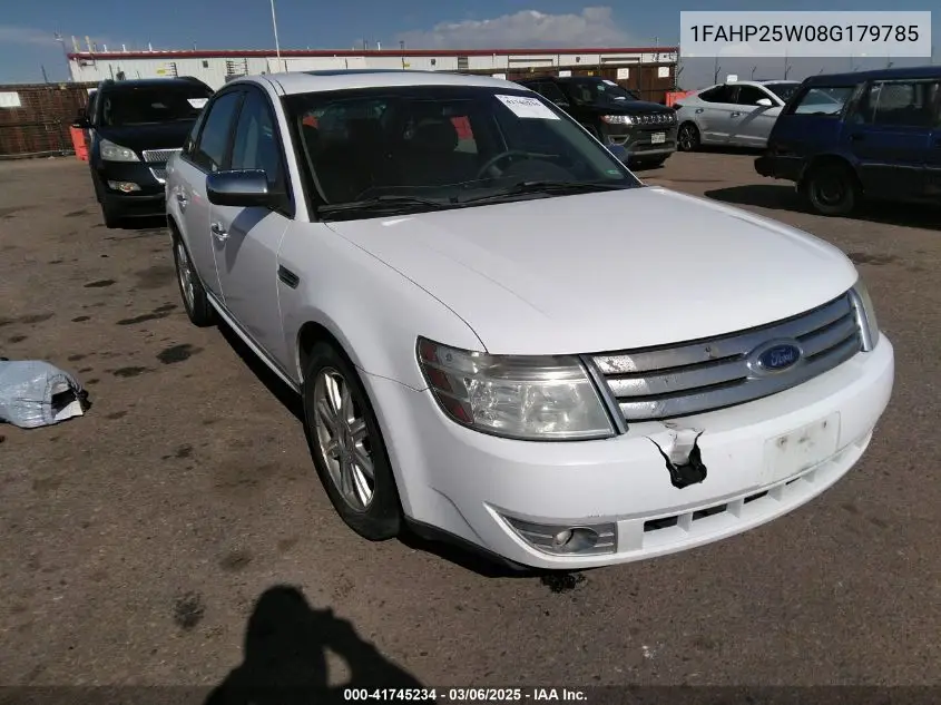 2008 Ford Taurus Limited VIN: 1FAHP25W08G179785 Lot: 41745234
