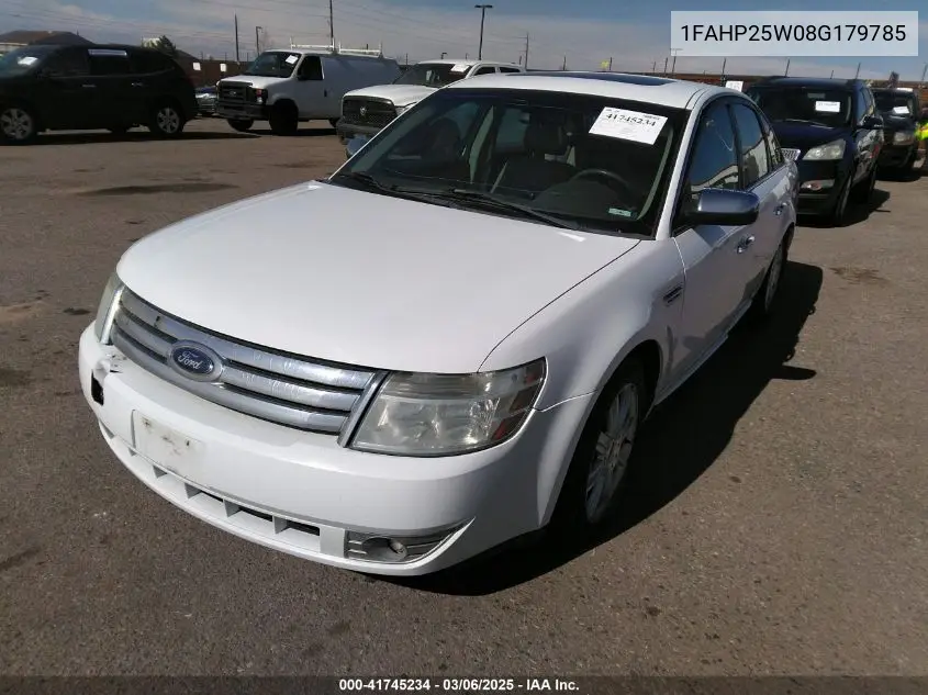 2008 Ford Taurus Limited VIN: 1FAHP25W08G179785 Lot: 41745234