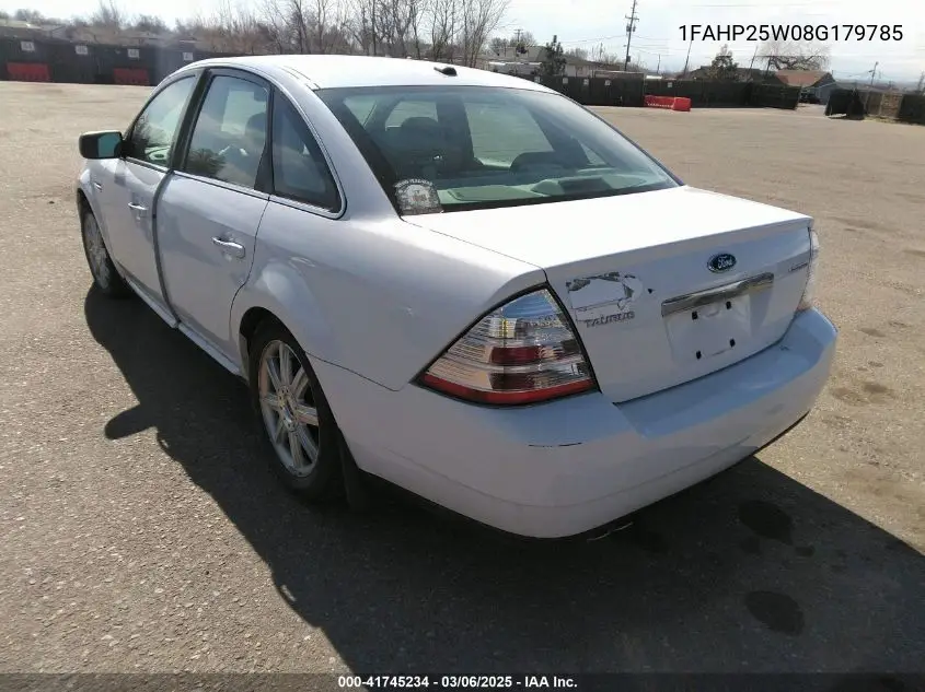 2008 Ford Taurus Limited VIN: 1FAHP25W08G179785 Lot: 41745234