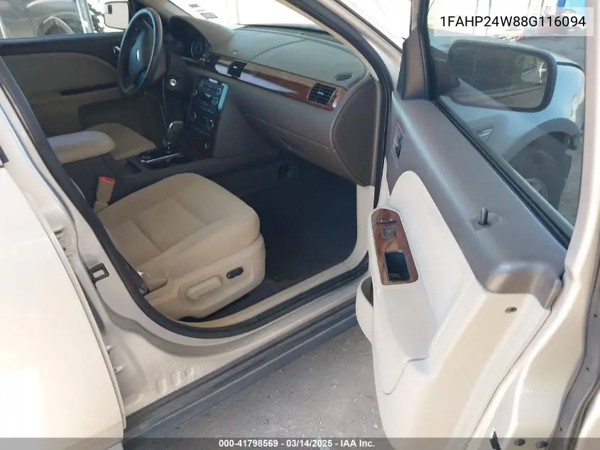 2008 Ford Taurus Sel VIN: 1FAHP24W88G116094 Lot: 41798569