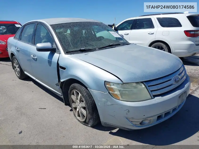 2008 Ford Taurus Sel VIN: 1FAHP24W08G174586 Lot: 41853617