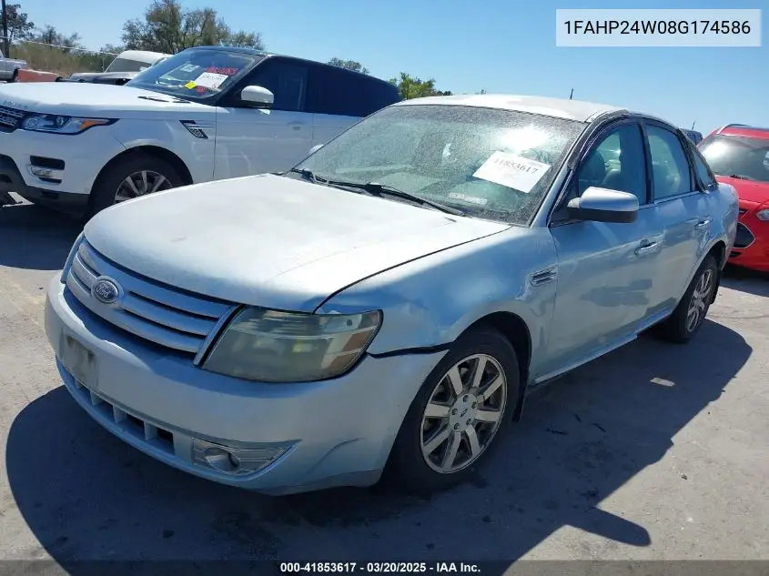 2008 Ford Taurus Sel VIN: 1FAHP24W08G174586 Lot: 41853617