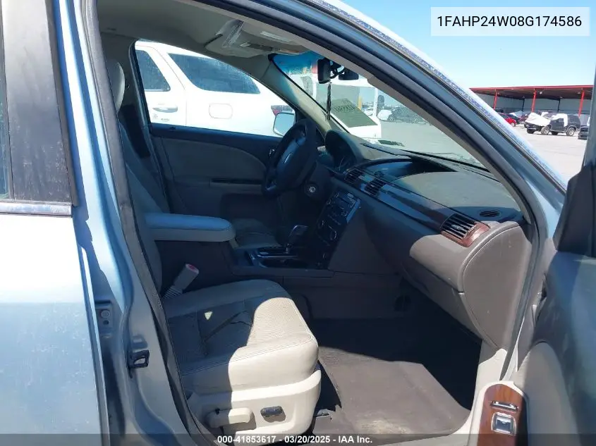 2008 Ford Taurus Sel VIN: 1FAHP24W08G174586 Lot: 41853617