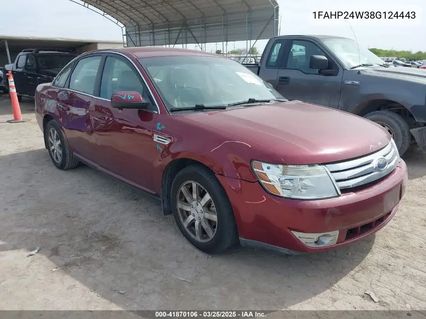 2008 Ford Taurus Sel VIN: 1FAHP24W38G124443 Lot: 41870106