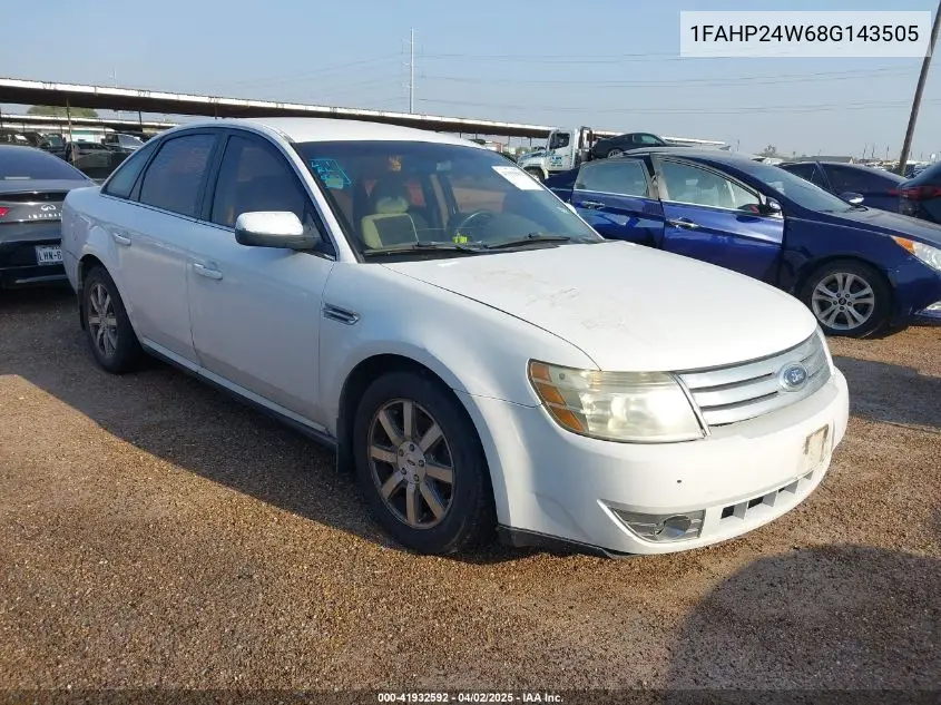 2008 Ford Taurus Sel VIN: 1FAHP24W68G143505 Lot: 41932592