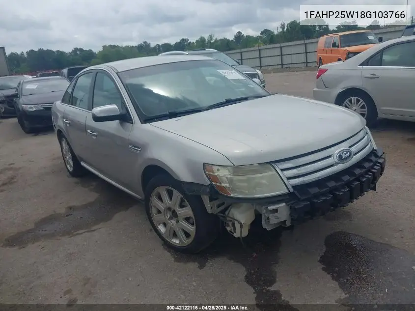2008 Ford Taurus Limited VIN: 1FAHP25W18G103766 Lot: 42122116