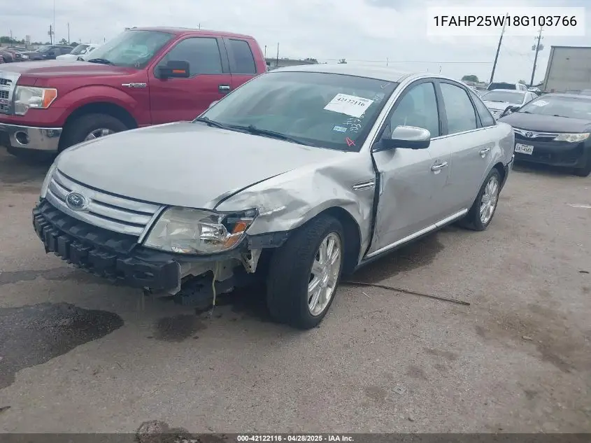 2008 Ford Taurus Limited VIN: 1FAHP25W18G103766 Lot: 42122116