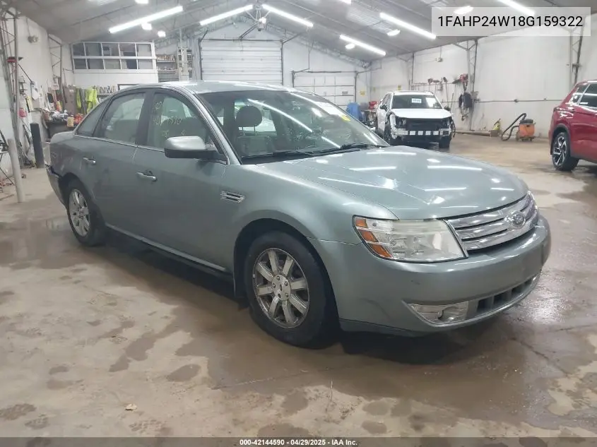 2008 Ford Taurus Sel VIN: 1FAHP24W18G159322 Lot: 42144590