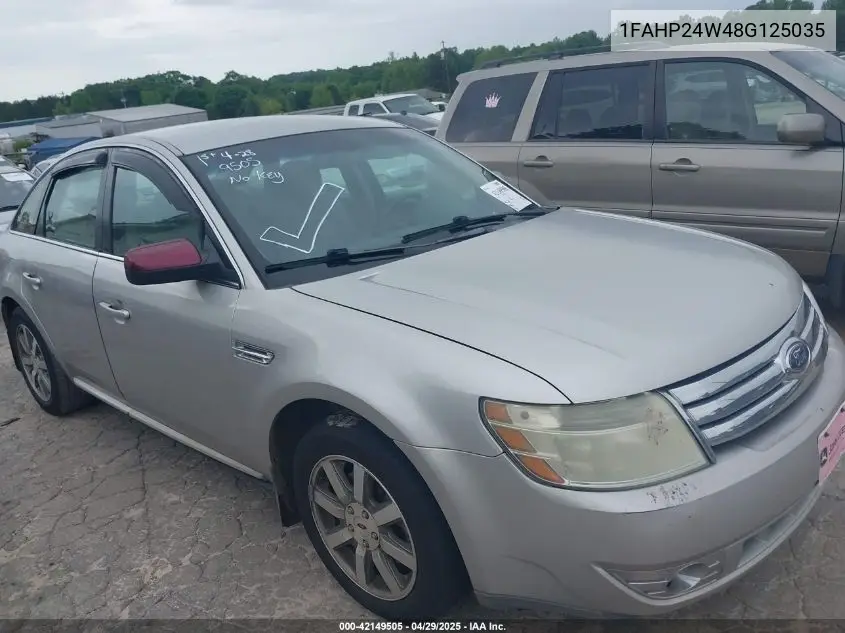 2008 Ford Taurus Sel VIN: 1FAHP24W48G125035 Lot: 42149505