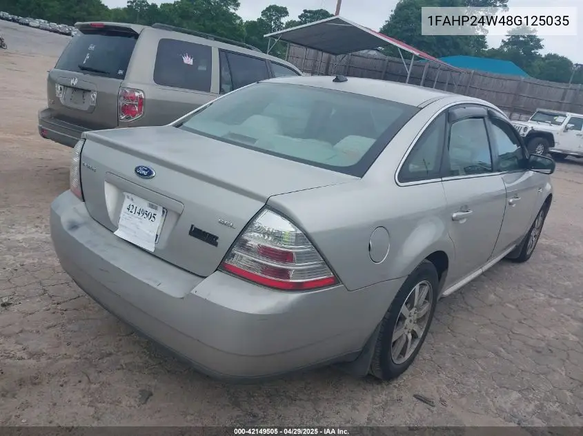 2008 Ford Taurus Sel VIN: 1FAHP24W48G125035 Lot: 42149505