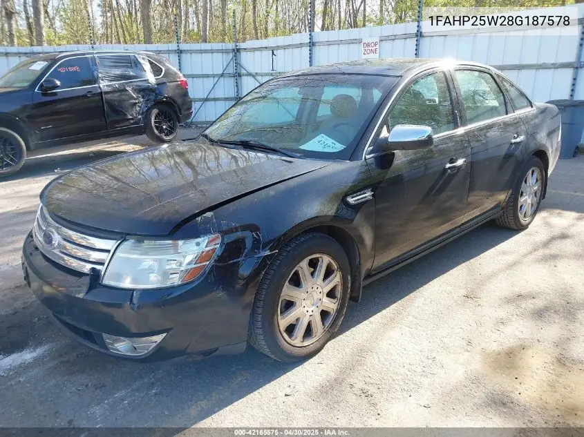 2008 Ford Taurus Limited VIN: 1FAHP25W28G187578 Lot: 42165575