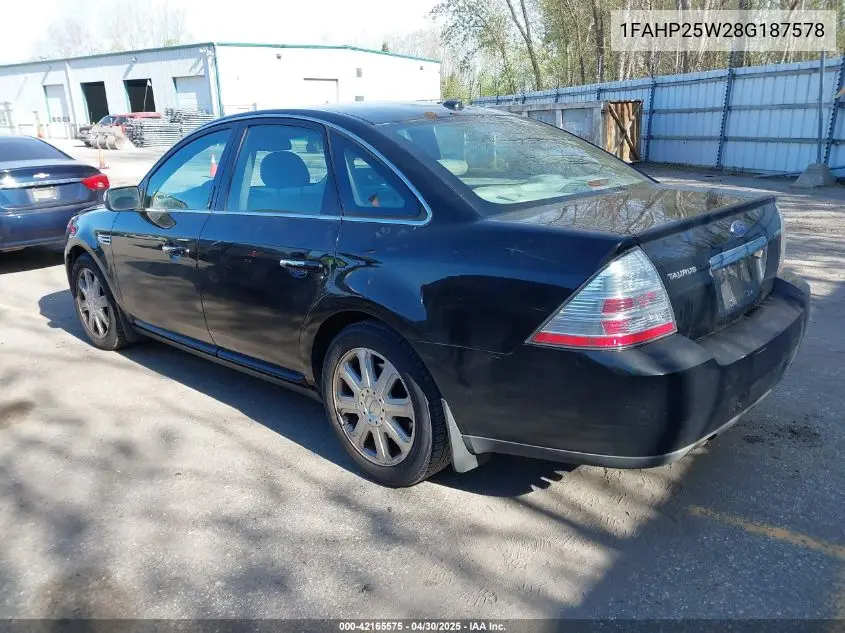 2008 Ford Taurus Limited VIN: 1FAHP25W28G187578 Lot: 42165575