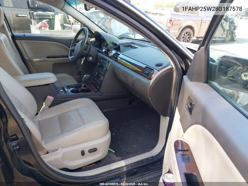 2008 Ford Taurus Limited VIN: 1FAHP25W28G187578 Lot: 42165575