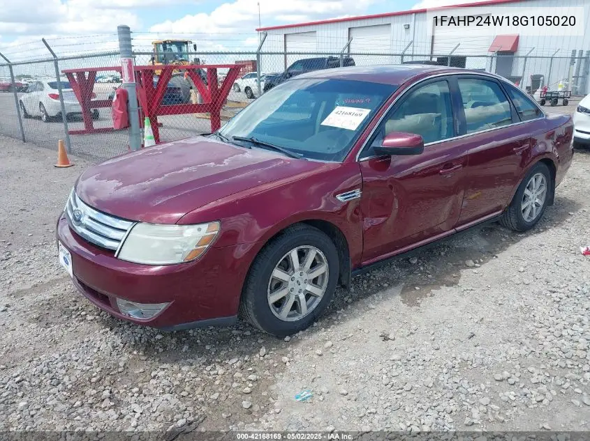 2008 Ford Taurus Sel VIN: 1FAHP24W18G105020 Lot: 42168169
