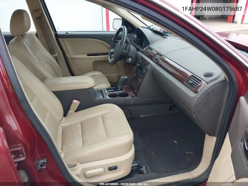 2008 Ford Taurus Sel VIN: 1FAHP24W08G175687 Lot: 42168885