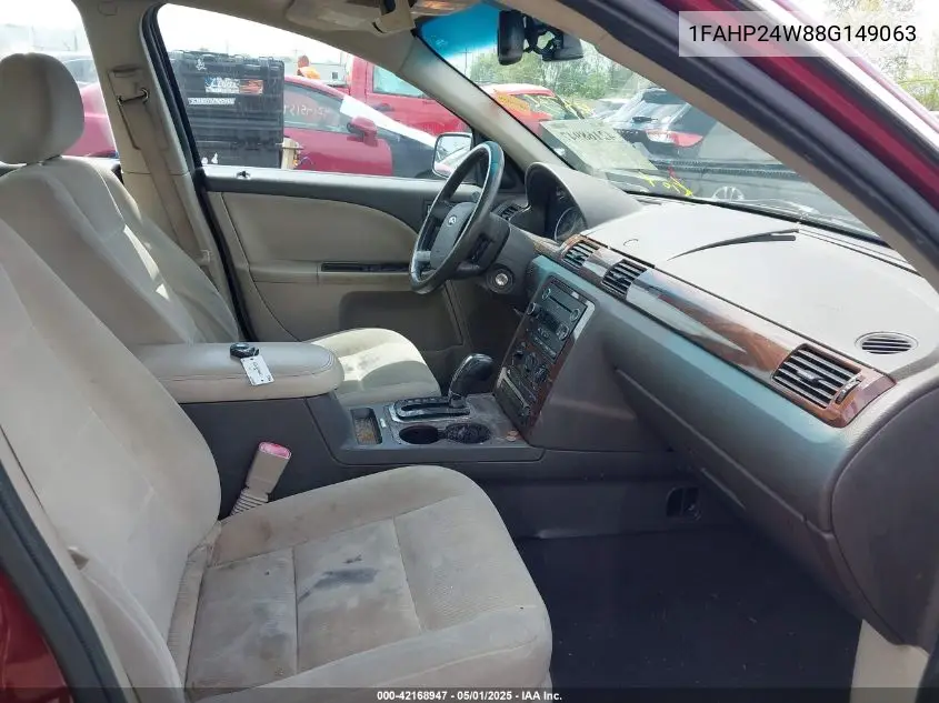 2008 Ford Taurus Sel VIN: 1FAHP24W88G149063 Lot: 42168947