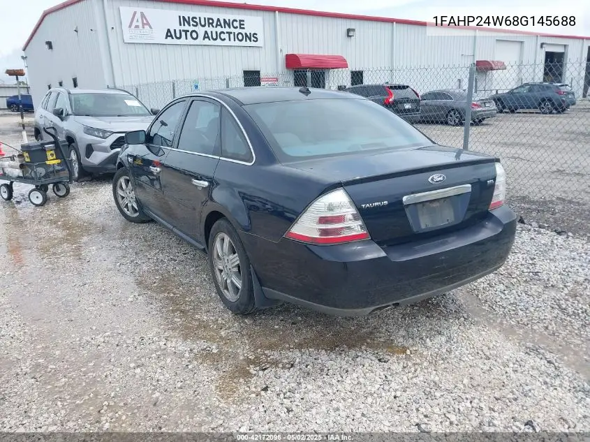 2008 Ford Taurus Sel VIN: 1FAHP24W68G145688 Lot: 42172096
