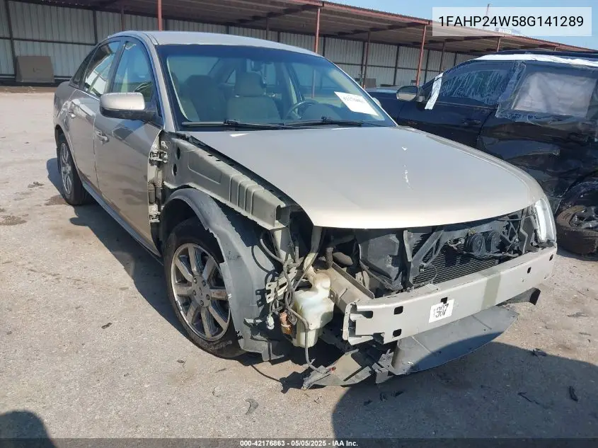 2008 Ford Taurus Sel VIN: 1FAHP24W58G141289 Lot: 42176863