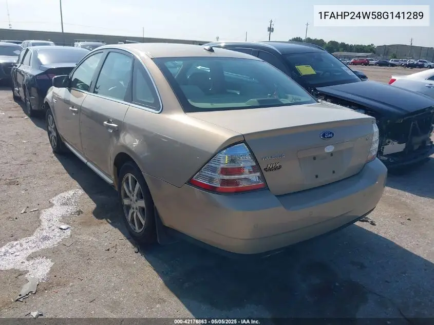 2008 Ford Taurus Sel VIN: 1FAHP24W58G141289 Lot: 42176863