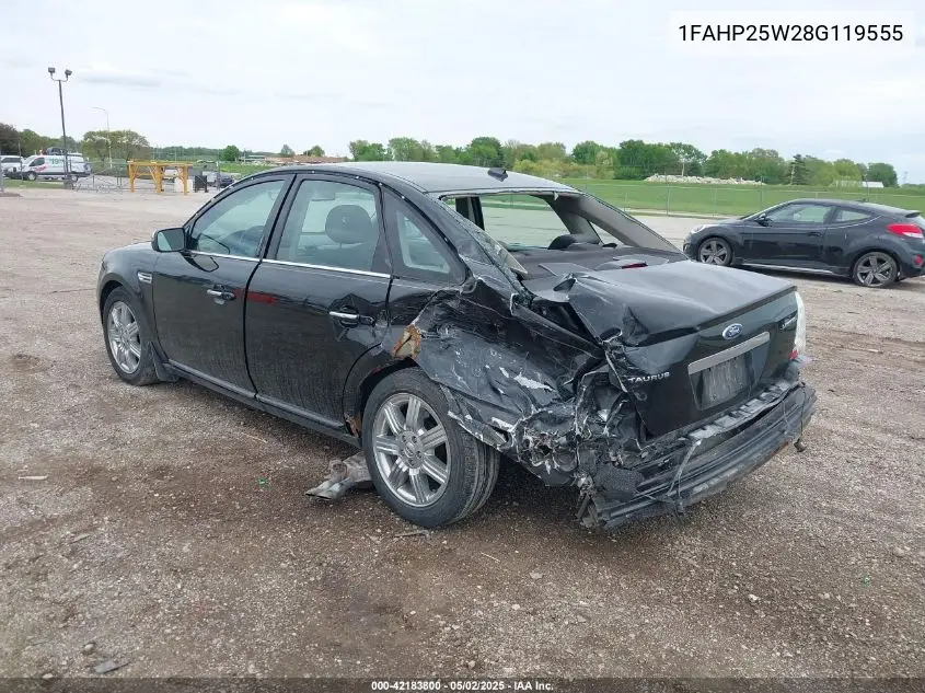 2008 Ford Taurus Limited VIN: 1FAHP25W28G119555 Lot: 42183800