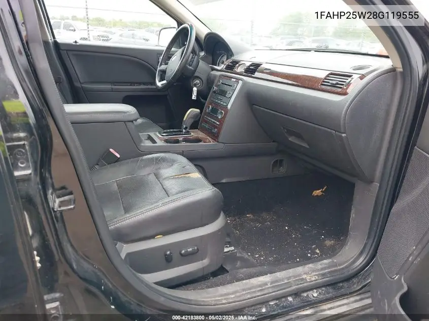 2008 Ford Taurus Limited VIN: 1FAHP25W28G119555 Lot: 42183800