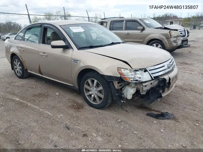 2008 Ford Taurus Sel VIN: 1FAHP24W48G135807 Lot: 42198523